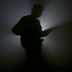 Bass Player Silhouette-7